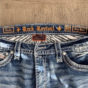 Rock Revival Distressed Blue Bootcut Jeans